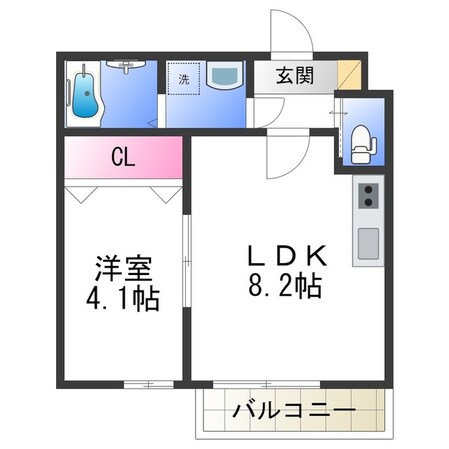 平野駅 徒歩10分 2階の物件間取画像